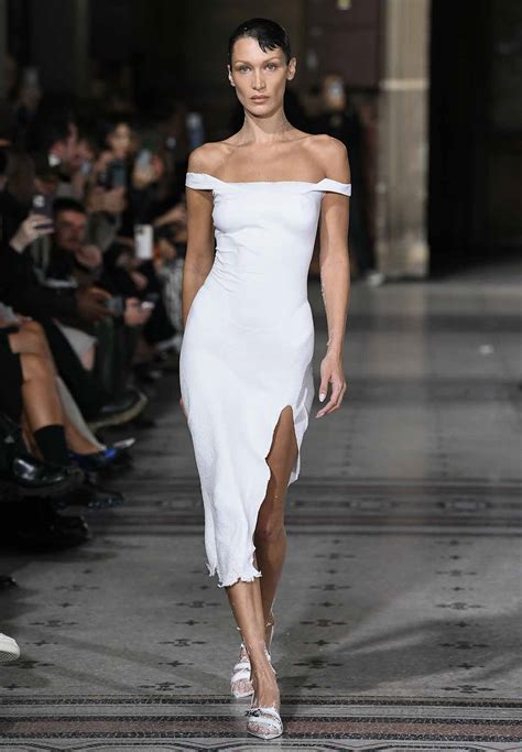 bella hadid white dress